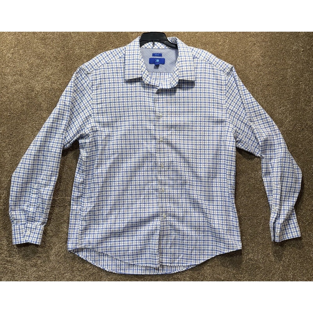 Egara - Non-Iron Classic Fit Button‎ Down Plaid Dress Shirt - Men's Size 2XL